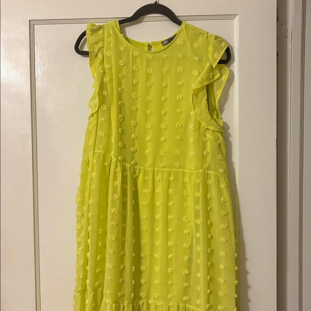 Love By Design Yellow Textured Dress